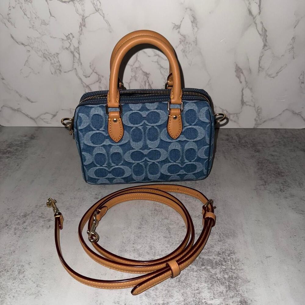 Coach Denim Mini Rowan Crossbody Bag - Picture 2 of 9